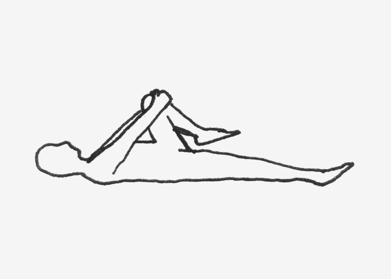 Foldeded Knee Pose | Wolfs Yoga Foldeded Knee Pose